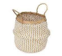 Panier COMPACTOR Belly blanc et naturel M pliable