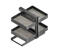 Panier coulissant extractible d'angle Harmony en acier anthracite EMUCA