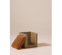 Panier cube pour chat en corde de papier beige TU