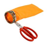 Panier Cueille-Fruits en Acier Inoxydable, Outil de Jardin Orange | Cueille-fruits Réutilisable, Compatible Différents Mâts, pour Récolte sans Échelle, Limite les Chutes
