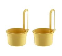 Panier d ' évier à clipser pour restes alimentaires, 2 yellow | Égouttement des aliments et récupération des petits déchets, boucle haute pour le du robinet, panier de