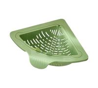 Panier d'angle à ventouse pour évier - Antirouille - Séchage éponge - Vert | Plateau filtrant peu encombrant pour la maison et le restaurant, récupérateur de débris de fruits et légumes
