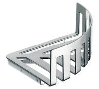 Panier d'angle de douche mural - Chromé - Longueur 18 cm - Hauteur 8 cm - Salle de bain et cuisine