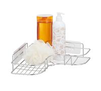 Panier d'angle pour la douche organisateur mural support à savon 2 niveaux