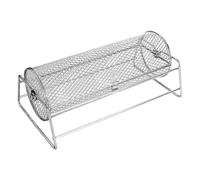 Panier de barbecue à roulettes en acier inoxydable pour barbecue extérieur, panier à griller pour crevettes, légumes et frites