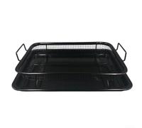 Panier de barbecue carré en acier plaqué cuivre de 30 cm - Panier de barbecue en acier inoxydable bleu - 30 x 22 cm - Panier carré de 30 cm pour la cuisine en plein air - Plateau de barbecue en acier