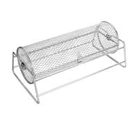 Panier de barbecue de qualité supérieure 304 antirouille avec poignée en bois amovible pour une rotation facile, passe au lave-vaisselle, grande capacité