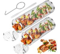 Panier De Barbecue en Acier Inoxydable - Lot de 2 - Griller Légumes, Poissons, Viandes