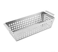 Panier de barbecue en acier inoxydable pour griller des légumes, des protéines et plus avec trou optimisé pour l'évacuation de l'huile