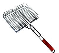Panier de Barbecue en métal antiadhésif avec couvercle, accessoires de BBQ pliables et amovibles pour la Kabob de poisson