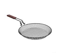 Panier de barbecue pliable en acier inoxydable - 31 cm - Grille de cuisson ronde pour légumes, viande, poisson, crevettes - Accessoires de barbecue portable en plein air