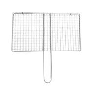 Panier de barbecue pliable portable en acier inoxydable avec poignée en métal durable résistant à la chaleur pour le camping, la cuisine