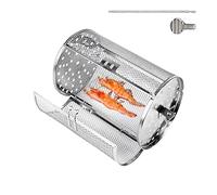 Panier de barbecue rotatif en acier inoxydable, 23 x 14 x 14 cm, aile de poulet, rôtissoire de légumes, outil de cuisine d'extérieur pour barbecue à saucisses, barbecue de pique-nique