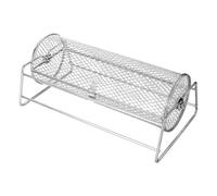 Panier de barbecue Twist avec poignée amovible en bois anti-chaleur pour une utilisation sûre 304 - Panier de barbecue à viande facile et soignée