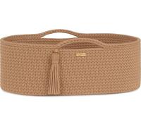 Panier de bercement en coton de style bohème, fait à la main, avec matelas - Couleur sable