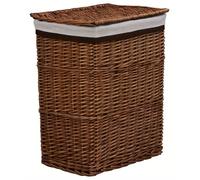 Panier de courses - Panier à linge - Panier de rangement - Panier en osier - Marron - Bois composite durable