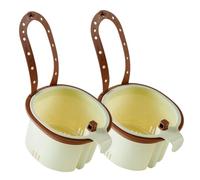 Panier de crépine d'évier de cuisine suspendu détachable avec vidage à pression, marron foncé 2 pièces