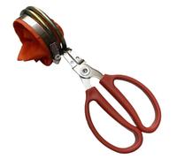 Panier de Cueilleur de Longanes Réutilisable en Acier Inoxydable et Tissu | Cueille-fruits Portable, Récolte sans Échelle, Panier Orange pour Jardin