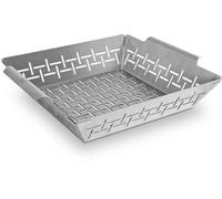 Panier de cuisson en acier inoxydable extra-large Benzoa® pour légumes, poissons et autres aliments – universel, compatible avec les barbecues à gaz, au charbon de bois et les fours, lavable au lave-v