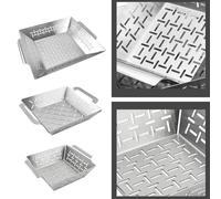 Panier de cuisson en maille pour légumes en acier inoxydable compatible avec Weber Original Kettle Series (grand))