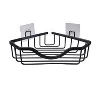 Panier de Douche Angle Adhésif Filaire 30cm Noir
