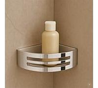 Panier de douche d'angle AquaCraft 400 40000100-00 insert blanc amovible, chromé