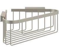 Panier de douche d'angle Villeroy & Boch Elements - Tender, tablette de douche d'angle pour montage mural, serviteur de douche d'angle en zinc, accessoires de douche, 260 x 206 x 82 mm, nickelé brossé