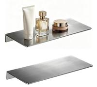 Panier de douche, étagère de douche, fixation murale, acier inoxydable brossé, 30 cm, lot de 2