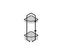 Panier de douche Giese Big-Set 30022-14, amovible sans outils, 2 crochets, 2 paniers, noir mat
