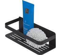 Panier de douche Tiger Caddy, petit modèle rectangulaire, étagère de douche en acier inoxydable, revêtement par poudrage noir