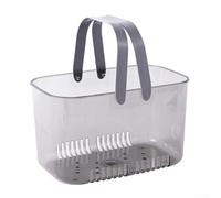 Panier de douche transparent efficace pour la gestion des produits de toilette avec architecture de drainage et profil visuel minimaliste (gris)