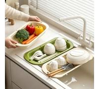 Panier de drainage extensible pour la maison, multifonctionnel, évier de cuisine pour le lavage des légumes, égouttoir à vaisselle en plastique, panier réglable pour légumes et fruits, égouttoir à pât