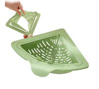 Panier de Drainage Magnétique - 17.5x17.5x9cm Strainer | No-Drill Triangulaire Éponge Rack Scrap Collector Cuisine Cuisine Maison PP Imperméable Salle de Bain Organisateur de Stockage Utilitaire