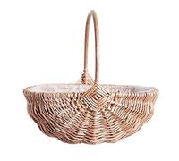 Panier de fleurs, panier de fleurs 10 pouces tissé rotin panier de fleurs de mariage panier de manche de cuisine organisateur de rangement des aliments