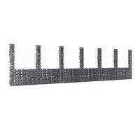 Vidaxl Panier De Gabion En Forme De U Avec 7 Poteaux Fer 740x20x200 Cm