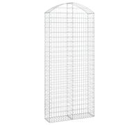Panier de gabions arqué 100x30x220/240 cm Fer galvanisé