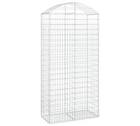 Panier de gabions arqué 100x50x200/220 cm Fer galvanisé