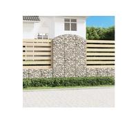 Panier de gabions arqué 150x30x200 220 cm Fer galvanisé