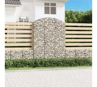 Panier de gabions arqué 150x30x200 220 cm Fer galvanisé Argenté G