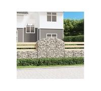 Panier de gabions arqué 150x50x120 140 cm Fer galvanisé
