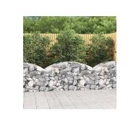 Panier de gabions arqué 150x50x60 80 cm Fer galvanisé