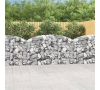 Panier de gabions arqué 200x30x100 120 cm Fer galvanisé Argent G