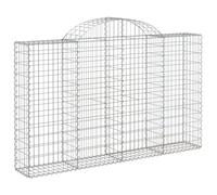Panier de gabions arqué 200x30x120/140 cm Fer galvanisé