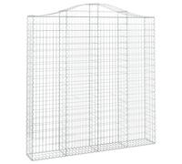 Panier de gabions arqué 200x30x200/220 cm Fer galvanisé