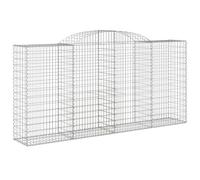 Panier de gabions arqué 300x50x140/160 cm Fer galvanisé