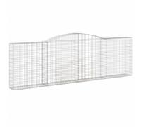 Panier de gabions arqué 400x30x120/140 cm Fer galvanisé