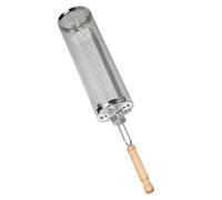 Panier de gril à rouler - Filet de gril gigogne, cage de gril portable en maille métallique, panier à rouler en acier inoxydable longue durée de vie | Panier de gril cylindrique robuste pour légumes