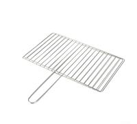 Panier de grillade en acier inoxydable pour barbecue, grille de barbecue, pince pour légumes, viande, crevettes, outil de cuisine portable en plein air 24 x 35 cm (barre verticale 24 x 39 cm)
