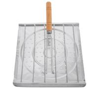 Panier de Grillade Multifonction avec Poignée en Bois, Acier Inoxydable | Barbecue Extérieur et Pique-niques, Contrôle Facile, Cuisson du Poisson, Couleur Argenté, Usage Sûr