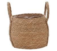 Panier de jardinière en osier, paniers à plantes tressés à la main de 9, 5 pouces avec doublure en plastique et poignées, jardinière décorative d'intérieur pour la maison et la décoration mariage